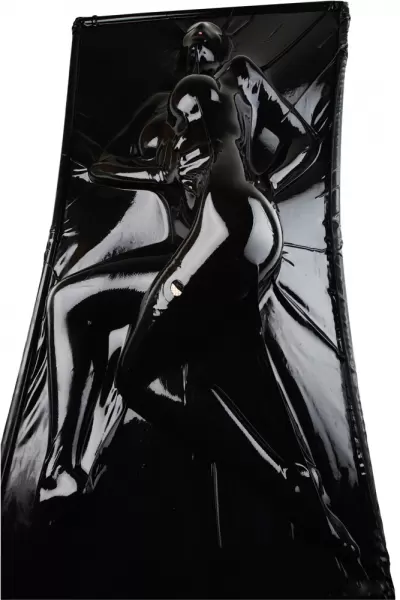 Late X Latex Vacuum Bed Black paklodė seksui &ndash; nuotrauka 4