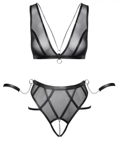 Cottelli bondage Bondage Bra Set L Seksuali lateksinė apranga &ndash; nuotrauka 10