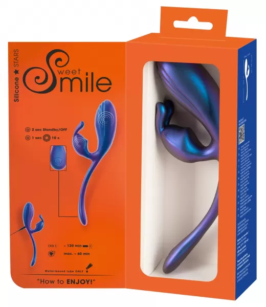 Sweet Smile Smile Metallic Flexible Double Vibruojantis kiau&scaron;inėlis &ndash; nuotrauka 15