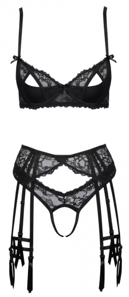 Cottelli lingerie Bra Suspender Set 80C/M Seksuali liemenėlė &ndash; nuotrauka 8