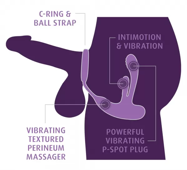 Anal Fantasy Elite afe Ass-Gasm IntiMotion Black Vibruojantis analinis dildo &ndash; nuotrauka 6