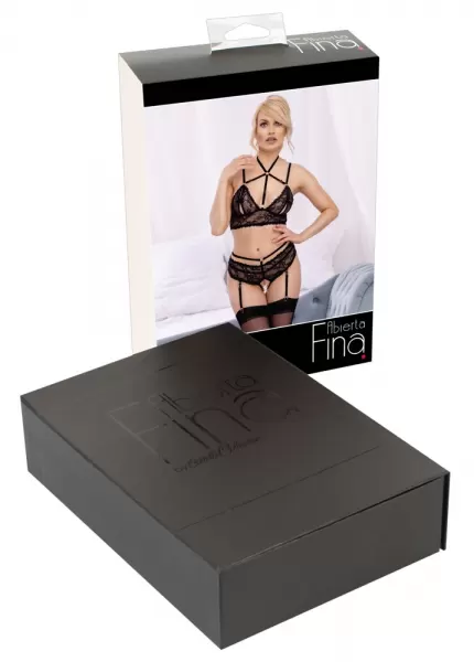 Abierta Fina seksualus komplektas Bra Set black xl &ndash; nuotrauka 7