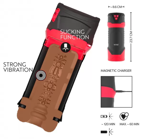 Wyne Negative Pressure Masturbator Vibruojantis masturbatorius &ndash; nuotrauka 11