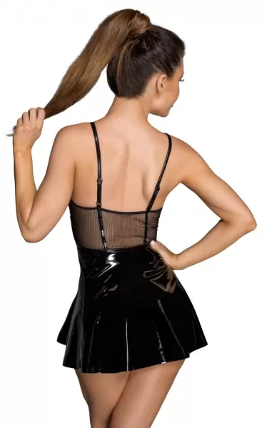 Noir handmade exclusive Vinyl Mini Dress xl Seksuali suknelė &ndash; nuotrauka 5
