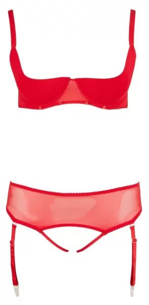 Cottelli curves Bra Set red 90E/XL Plius dydžio seksuali apranga &ndash; nuotrauka 7