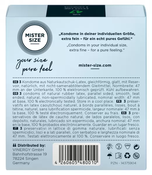 Mister Size 47mm pack of 3 Nestandartinio dydžio prezervatyvai &ndash; nuotrauka 3