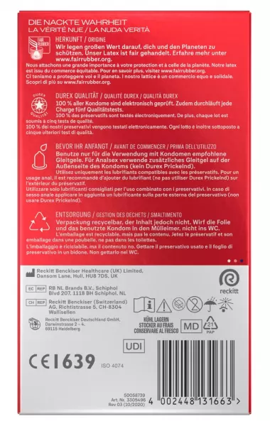 Durex gef&uuml;hlsecht Ultra d&uuml;nn10 Prezervatyvai &ndash; nuotrauka 6