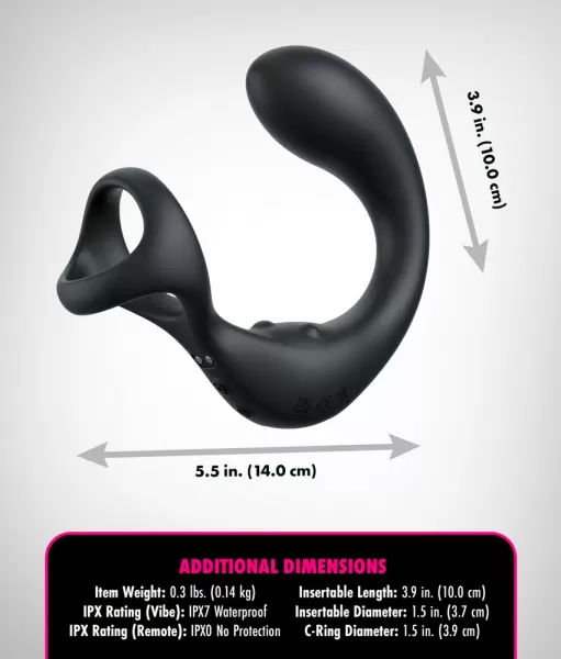Anal Fantasy Elite afe Ass-Gasm Taint-Alizer Blac Prostatos masažuoklis &ndash; nuotrauka 5