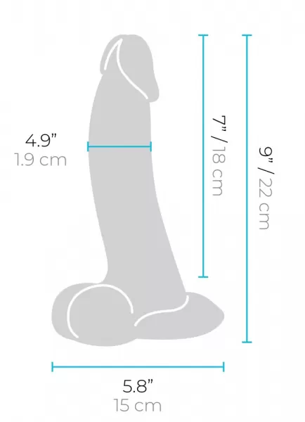 B-Vibe Slipskin 9" Curved Crea Dildo ir falo imitatorius &ndash; nuotrauka 11