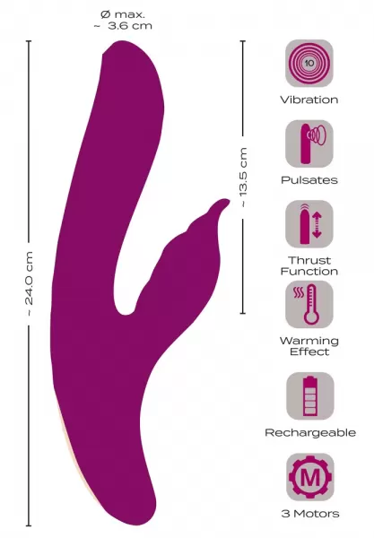 Javida 4 F Vibe Heating Pulsat vibratorius ki&scaron;kutis &ndash; nuotrauka 11