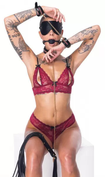 Bad Kitty Bondage Set Chain pančiai, virvė, antrankiai &ndash; nuotrauka 4