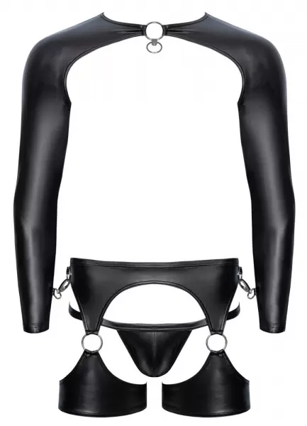 Svenjoyment Bondage Men's Bondage Set 3 pcs. M vyri&scaron;ka lateksinė apranga &ndash; nuotrauka 9