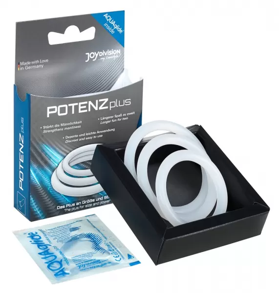 Joydivision POTENZplus x 3 Mix S,M,L Penio žiedas - užveržėjas &ndash; nuotrauka 3