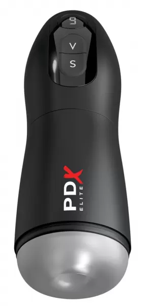 Pdx Elite pdxe Suck-O-Matic Frosted Blac Vibruojantis masturbatorius &ndash; nuotrauka 2