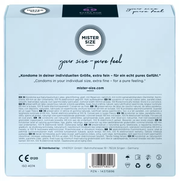Mister Size 69mm pack of 36 Nestandartinio dydžio prezervatyvai &ndash; nuotrauka 3