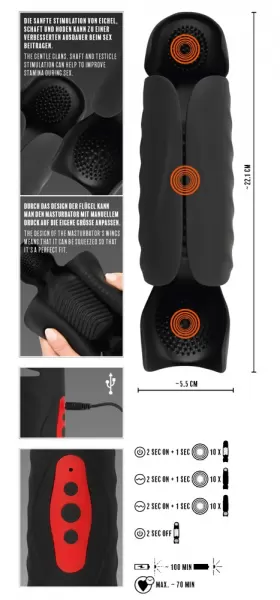 Rebel Vibrating Penis Trainer Vibruojantis masturbatorius &ndash; nuotrauka 13