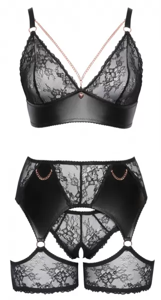 Cottelli curves Bra Set 3-piece xl Seksuali liemenėlė &ndash; nuotrauka 8