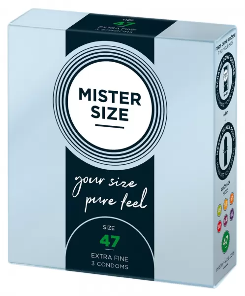 Mister Size 47mm pack of 3 Nestandartinio dydžio prezervatyvai &ndash; nuotrauka 2