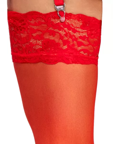 Cottelli legwear Stockings red M Prisegamos kojinės &ndash; nuotrauka 6