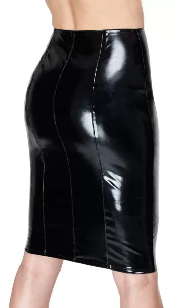 Black Level Vinyl Skirt Zip black xl Seksuali lateksinė apranga &ndash; nuotrauka 7
