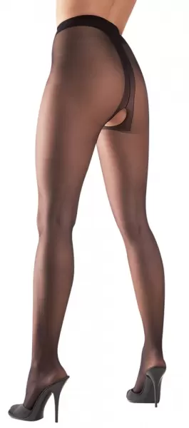 Cottelli legwear Crotchless Tights black 3 Prisegamos kojinės &ndash; nuotrauka 2