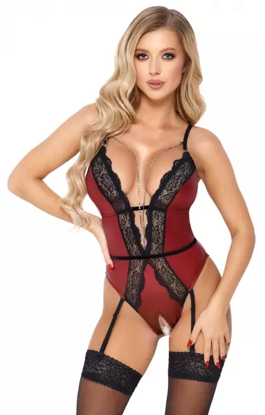 Abierta Fina Body red/black xl glaustinukė &ndash; nuotrauka 2