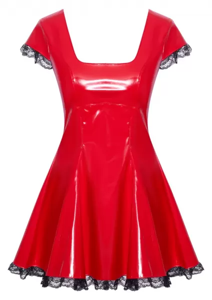 Black Level Vinyl Dress red xl Seksuali lateksinė apranga &ndash; nuotrauka 6