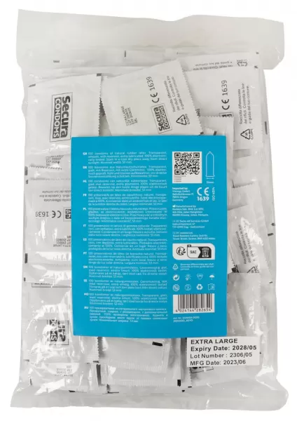 Secura Condoms Secura Extra Wet 100pcs Bag Prezervatyvai &ndash; nuotrauka 2