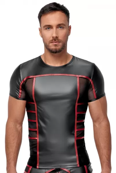 Nek Men's Short black/red M seksualūs vyri&scaron;ki mar&scaron;kinėliai &ndash; nuotrauka 2