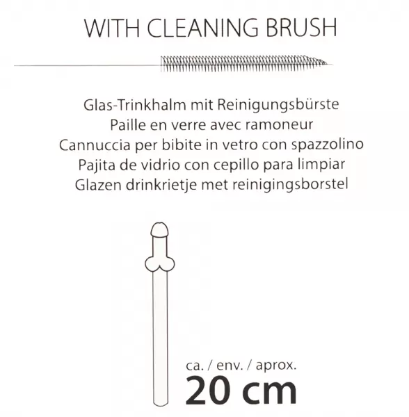 Out of the Blue Glass Drinking Straw Willy x 4 erotinė dovana &ndash; nuotrauka 8