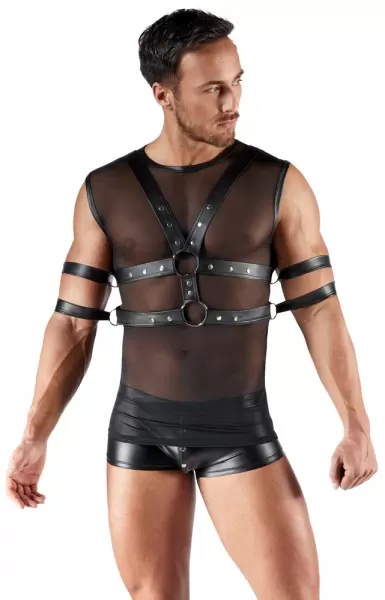 Svenjoyment Bondage Men's Shirt L vyri&scaron;ka lateksinė apranga &ndash; nuotrauka 3
