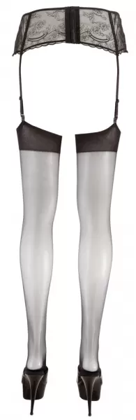 Cottelli legwear Stockings black 4 Prisegamos kojinės &ndash; nuotrauka 4