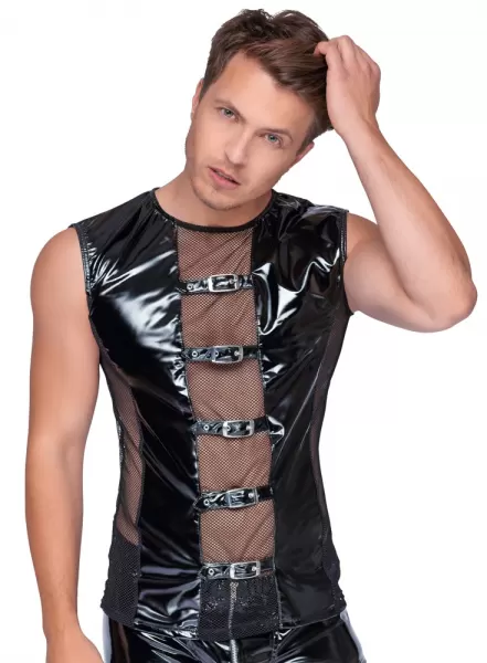 Black Level Vinyl M. Shirt S vyri&scaron;ka lateksinė apranga &ndash; nuotrauka 3