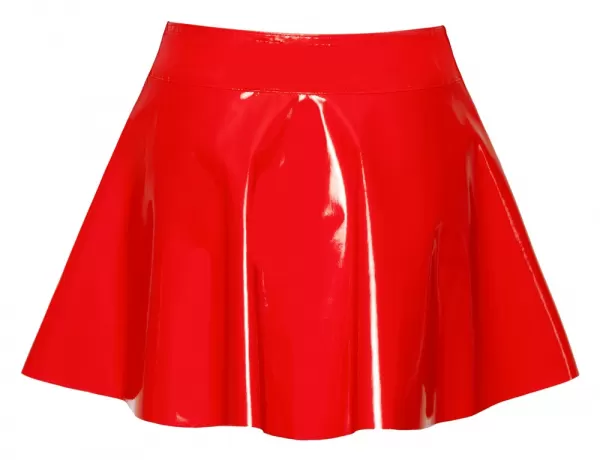Black Level Vinyl Skirt red M Seksuali lateksinė apranga &ndash; nuotrauka 10