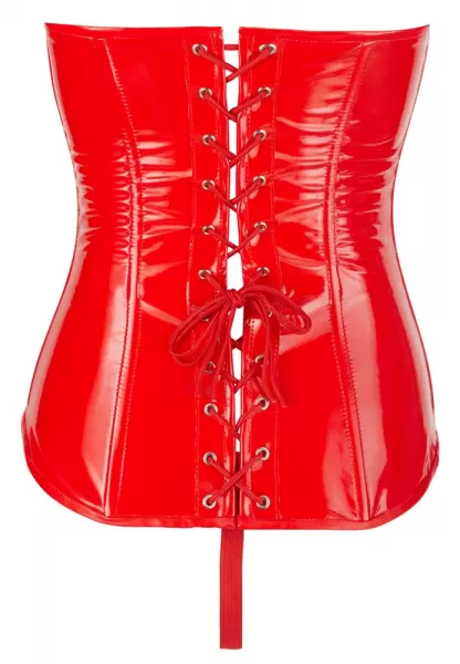 Black Level Vinyl Corsage red L Seksuali lateksinė apranga &ndash; nuotrauka 7