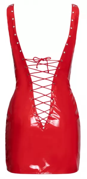 Black Level Vinyl Dress red 2XL Seksuali lateksinė apranga &ndash; nuotrauka 6