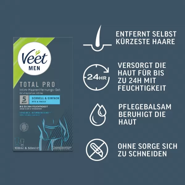 Veet Men Hair Removal Set kūno priežiūros priemonė &ndash; nuotrauka 5