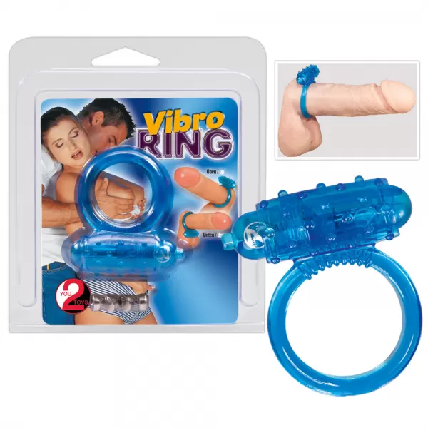 You2Toys Vibrating cockring blue vibruojantis penio žiedas su elementais &ndash; nuotrauka 5