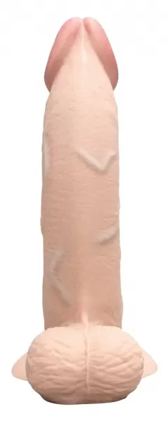 B-Vibe Slipskin 9" Curved Crea Dildo ir falo imitatorius &ndash; nuotrauka 4