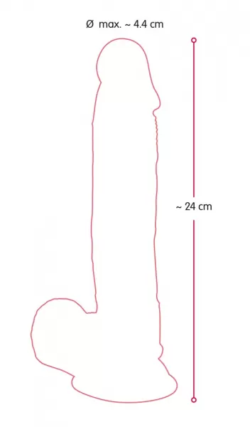 Nature Skin Medium Dildo 24cm realisti&scaron;kas dildo &ndash; nuotrauka 9