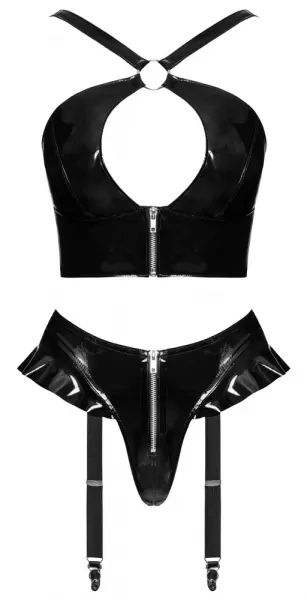 Black Level Vinyl Top & Thong xl Seksuali liemenėlė &ndash; nuotrauka 10