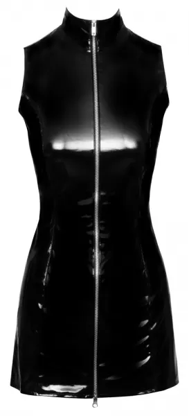 Black Level Vinyl Dress with Zip M Seksuali lateksinė apranga &ndash; nuotrauka 4