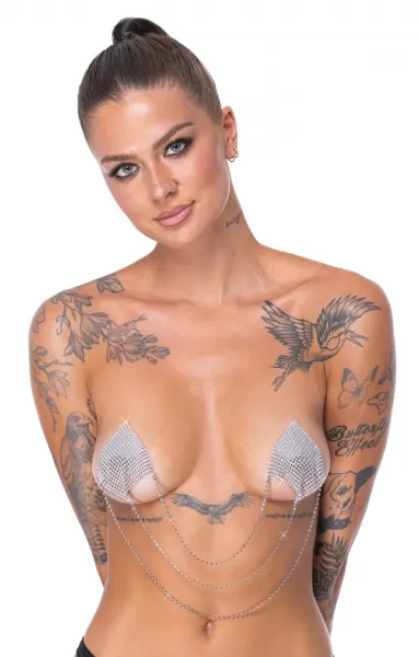 Cottelli accessoires Nipple Jewellery silver Seksuali juvelyrika &ndash; nuotrauka 4