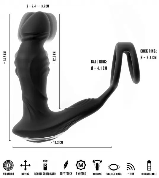 Rebel rc Vibrating Prostate Plug Nod Prostatos masažuoklis &ndash; nuotrauka 13