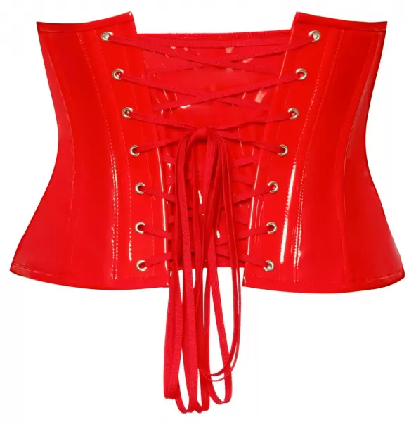 Black Level Vinyl Waist Cincher red xl Seksuali lateksinė apranga &ndash; nuotrauka 7