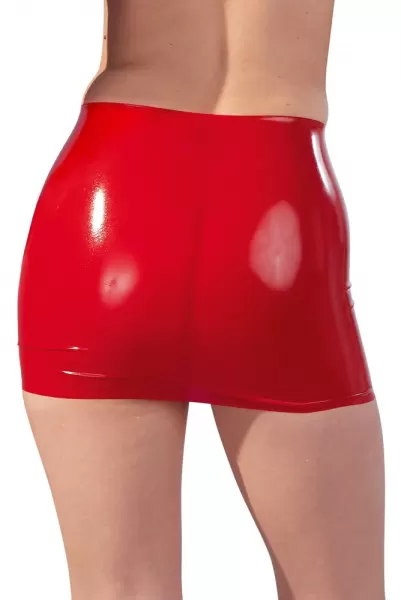 Late X Latex Mini Skirt red xl Seksuali lateksinė apranga &ndash; nuotrauka 3
