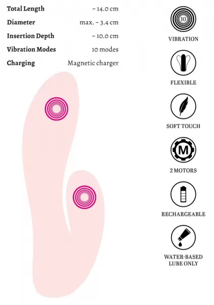 Beau coeur Cerya Strong Mini V vibratorius ki&scaron;kutis &ndash; nuotrauka 12