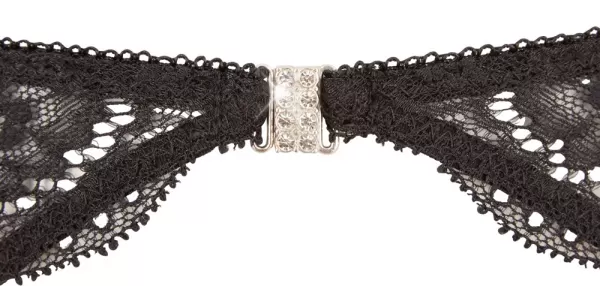 Abierta Fina Suspender Set with Gems S Seksuali liemenėlė &ndash; nuotrauka 16